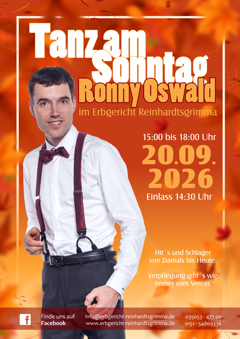 Plakat: Tanz am Sonntag mit Ronny Oswald